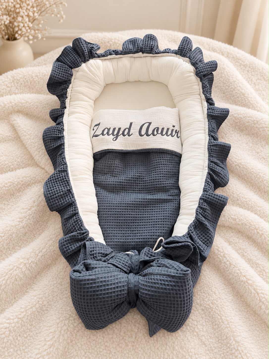 Gepersonaliseerd babynestje met dekentje