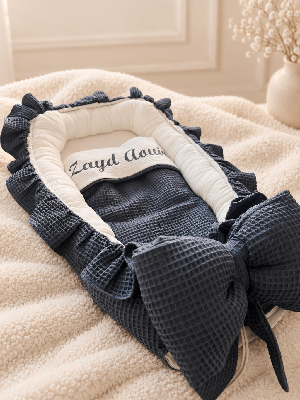 Gepersonaliseerd babynestje met dekentje